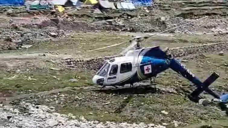 केदारनाथ में हेली एंबुलेंस दुर्घटनाग्रस्त, बाल-बाल बचे तीन लोग